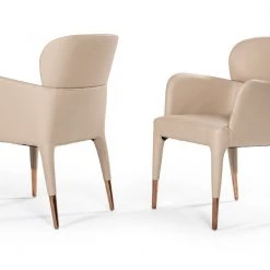 VIG Dining Room Modrest Ogden - Modern Rosegold Dining Armchair
