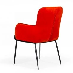 VIG Modrest Frisco - Mid-Century Orange Velvet Dining Chair