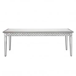 Best Master Furniture Sophie Silver Mirrored Dining Table