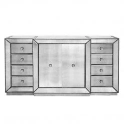 Best Master Furniture Omni Mirrored 6 Drawer Dresser
