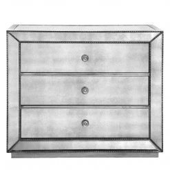 Bassett Mirror Bedroom Omni Mirrored 3 Drawer Hall Chest