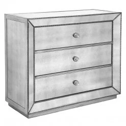 Bassett Mirror Bedroom Omni Mirrored 3 Drawer Hall Chest