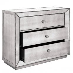 Bassett Mirror Bedroom Omni Mirrored 3 Drawer Hall Chest