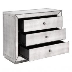 Bassett Mirror Bedroom Omni Mirrored 3 Drawer Hall Chest
