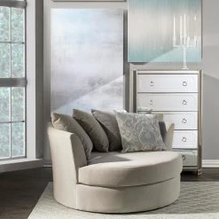 Best Master Furniture Simplicity Mirrored 5 Drawer Tall Chest