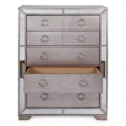 Best Master Furniture Ava 5 Drawer Mirrored Chest