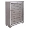 Best Master Furniture Ava 5 Drawer Mirrored Chest