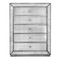 Best Master Furniture Omni Mirrored 5 Drawer Chest Bedroom