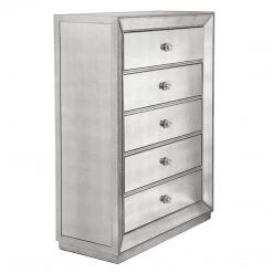 Best Master Furniture Omni Mirrored 5 Drawer Chest Bedroom