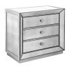Best Master Furniture Bedroom Omni Mirrored 3 Drawer Nightstand