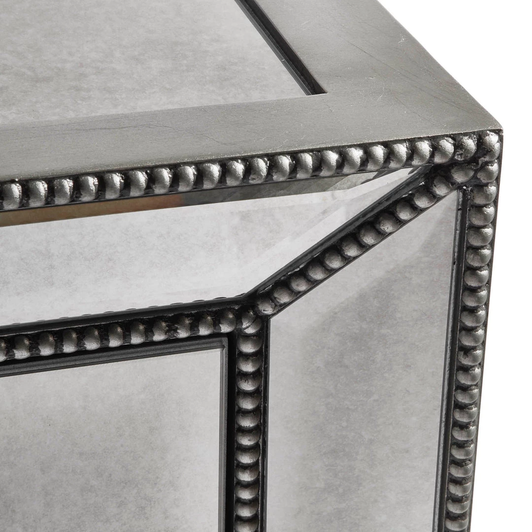 Best Master Furniture Bedroom Omni Mirrored 3 Drawer Nightstand