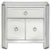 Best Master Furniture Bedroom Simplicity Mirrored Nightstand
