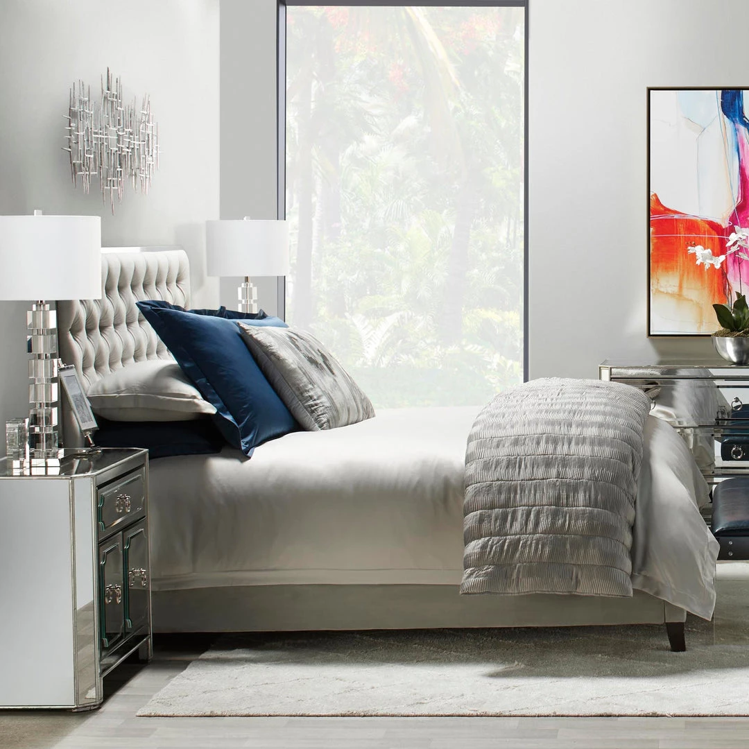 Best Master Furniture Bedroom Simplicity Mirrored Nightstand