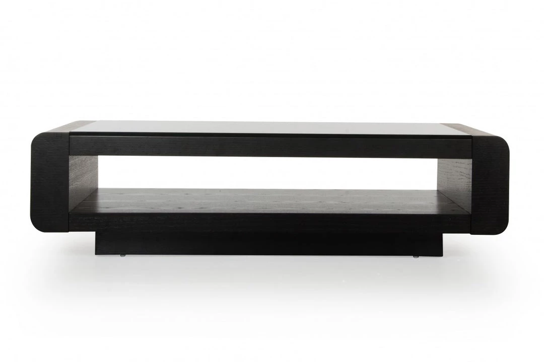 VIG Living Room Modrest Lignite - Modern Black Oak Coffee Table