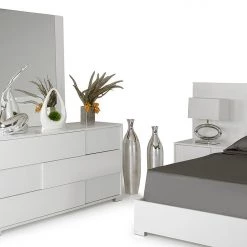 VIG Beds & Headboards Modrest Monza Italian Modern White Bedroom Set