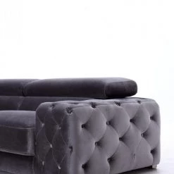 VIG Divani Casa Trisha Modern Grey Fabric Sofa Set Living Room