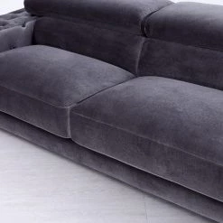 VIG Divani Casa Trisha Modern Grey Fabric Sofa Set Living Room