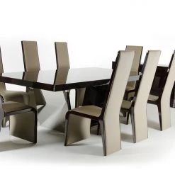 VIG Modrest Christa Modern Ebony High Gloss Dining Table By Hollywood Glam