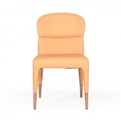 VIG Modrest Ogden - Modern Peach & Rosegold Dining Chair (Set Of 2) Dining Room
