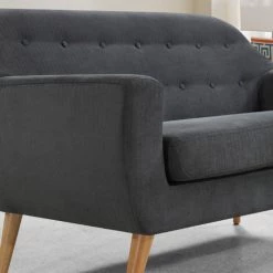 VIG Divani Casa Afton Modern Grey Fabric Sofa Set Living Room