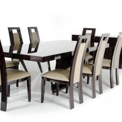 VIG Modrest Christa Modern Ebony High Gloss Dining Table By Hollywood Glam