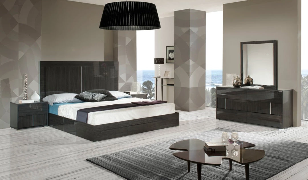 VIG Modrest Ari Italian Modern Grey Bedroom Set Beds & Headboards