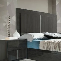 VIG Modrest Ari Italian Modern Grey Bedroom Set Beds & Headboards