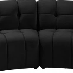 Meridian Furniture Living Room Limitless Modular Velvet 2 Piece Loveseat