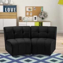 Meridian Furniture Living Room Limitless Modular Velvet 2 Piece Loveseat