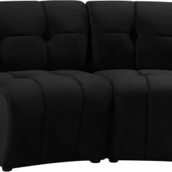 Meridian Furniture Living Room Limitless Modular Velvet 2 Piece Loveseat