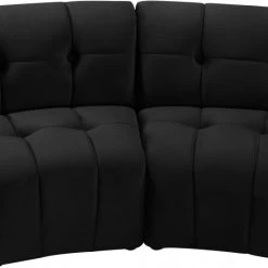 Meridian Furniture Living Room Limitless Modular Velvet 2 Piece Loveseat