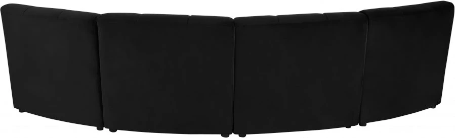 Meridian Furniture Limitless Modular Velvet 4 Piece Sectional Living Room