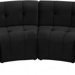 Meridian Furniture Limitless Modular Velvet 4 Piece Sectional Living Room