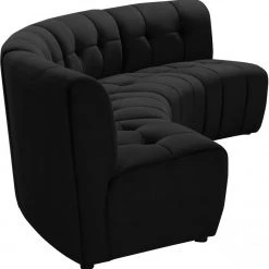 Meridian Furniture Limitless Modular Velvet 4 Piece Sectional Living Room