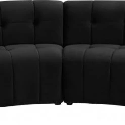 Meridian Furniture Limitless Modular Velvet 4 Piece Sectional Living Room