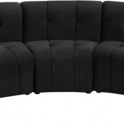 Meridian Furniture Limitless Modular Velvet 5 Piece Sectional