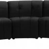 Meridian Furniture Limitless Modular Velvet 5 Piece Sectional