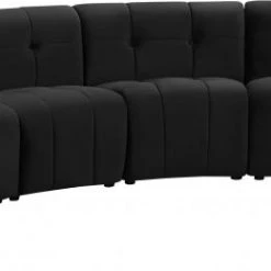 Meridian Furniture Living Room Limitless Modular Velvet 6 Piece Sectional