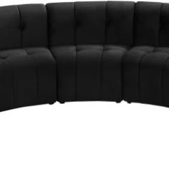 Meridian Furniture Limitless Modular Velvet 7 Piece Sectional Living Room