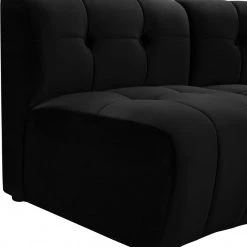 Meridian Furniture Limitless Modular Velvet 7 Piece Sectional Living Room