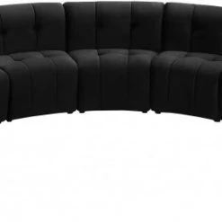 Meridian Furniture Limitless Modular Velvet 9 Piece Sectional Living Room