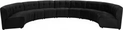 Meridian Furniture Limitless Modular Velvet 9 Piece Sectional Living Room