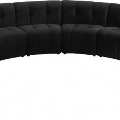 Meridian Furniture Limitless Modular Velvet 10 Piece Sectional Living Room