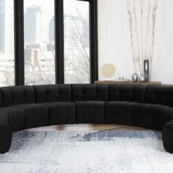 Meridian Furniture Limitless Modular Velvet 11 Piece Sectional