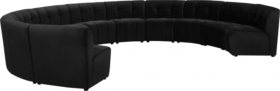 Meridian Furniture Limitless Modular Velvet 11 Piece Sectional