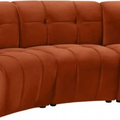 Meridian Furniture Limitless Modular Velvet 3 Piece Sofa