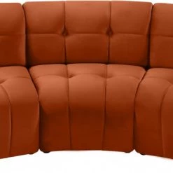 Meridian Furniture Limitless Modular Velvet 3 Piece Sofa