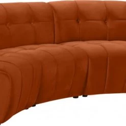 Meridian Furniture Limitless Modular Velvet 4 Piece Sectional Living Room