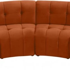 Meridian Furniture Limitless Modular Velvet 4 Piece Sectional Living Room