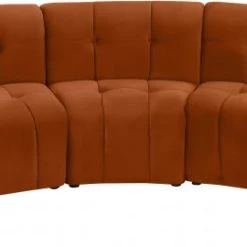 Meridian Furniture Limitless Modular Velvet 5 Piece Sectional